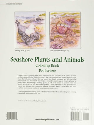 Seashore Plants and Animals Coloring Book (Dover Sea Life Coloring Books)