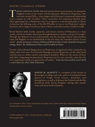 Propertius in Love: The Elegies