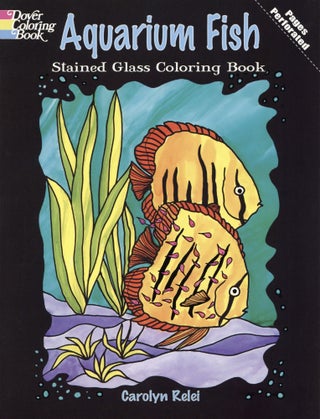 Item #2115 Aquarium Fish Stained Glass Coloring Book (Dover Nature Stained Glass Coloring Book)....
