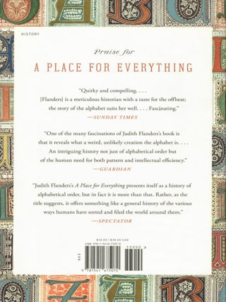 A Place for Everything: The Curious History of Alphabetical Order