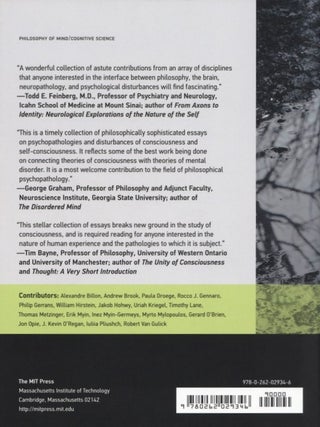 Disturbed Consciousness: New Essays on Psychopathology and Theories of Consciousness (Philosophical Psychopathology)